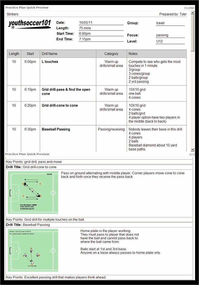 Printable Football Practice Plan Template Printables Template Free