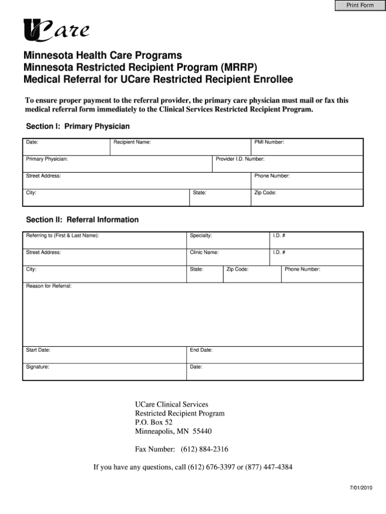 Printable Medical Referral Form Template Printables Template Free