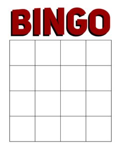 10 Best Free Printable Bingo Template Printablee