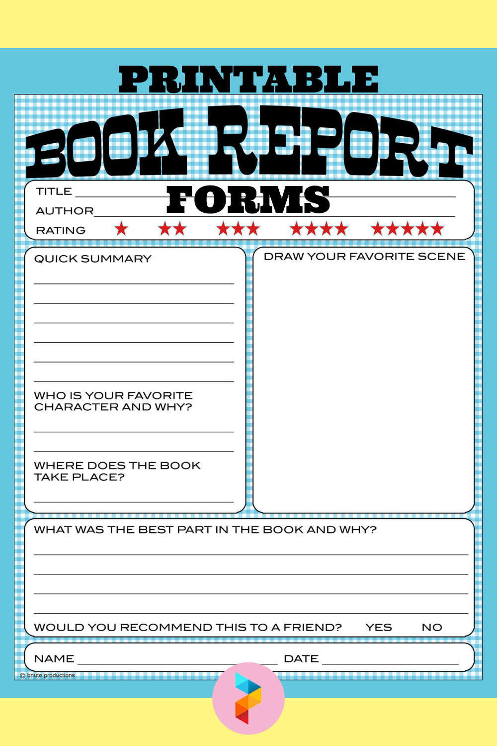 Free Printable Chapter Summary Template