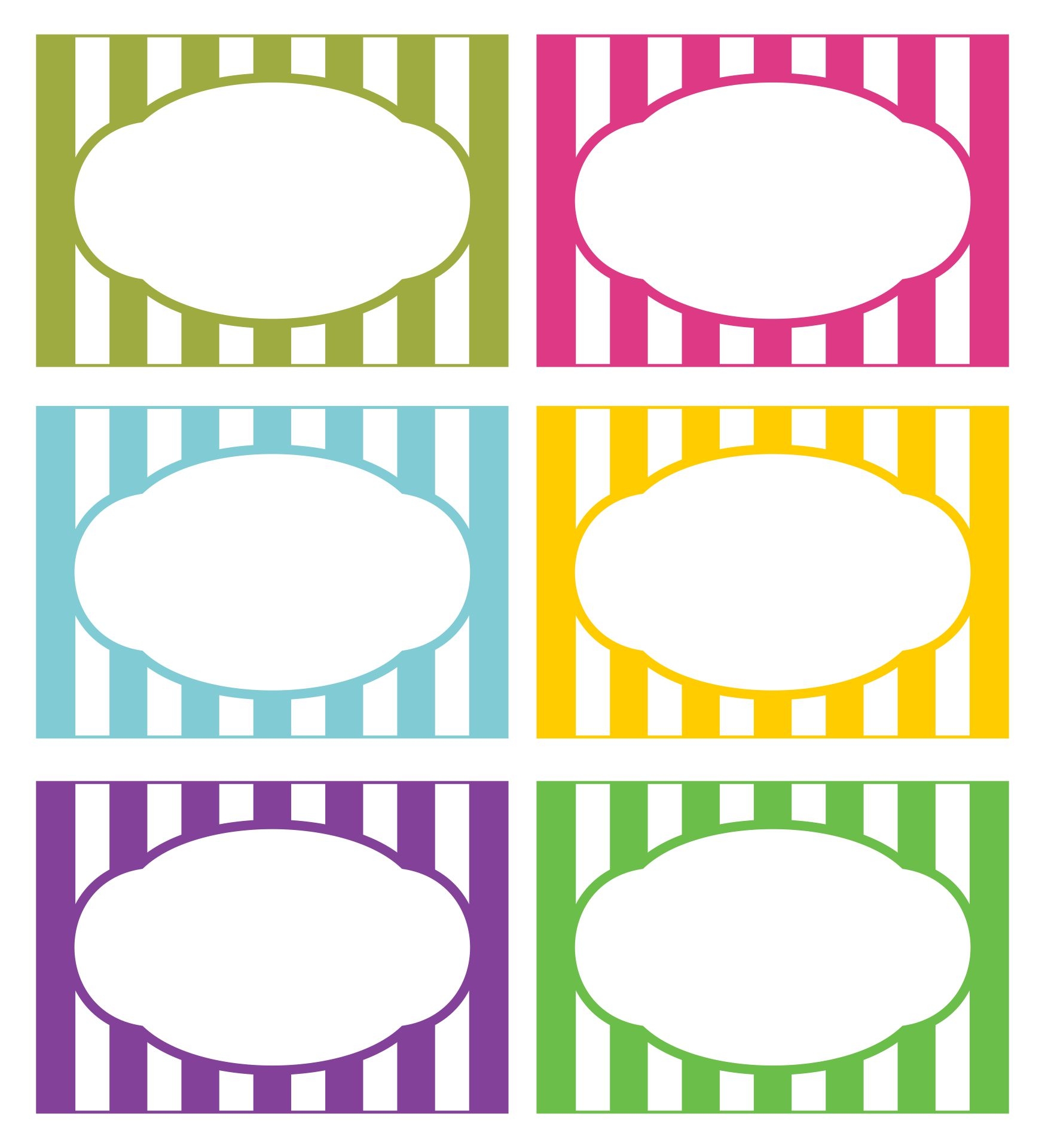 Editable Free Printable Blank Label Templates