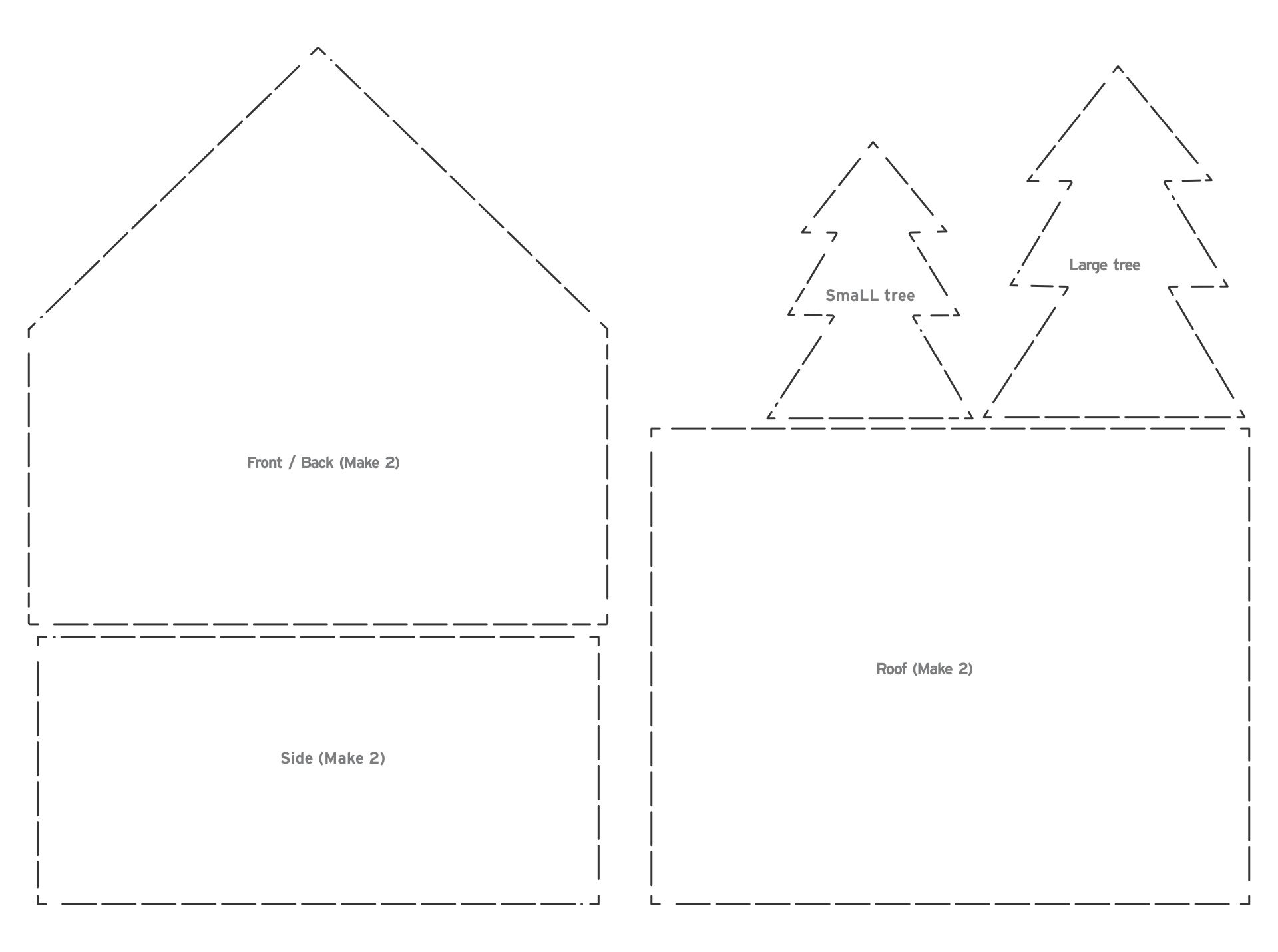 Gingerbread House Template Free Printable