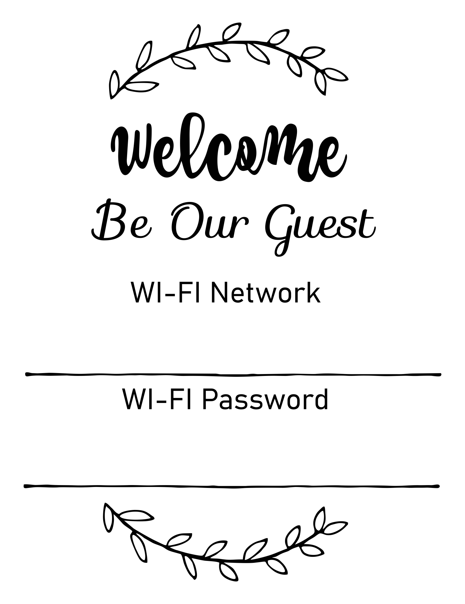10 Best Guest Wifi Password Printable Printablee