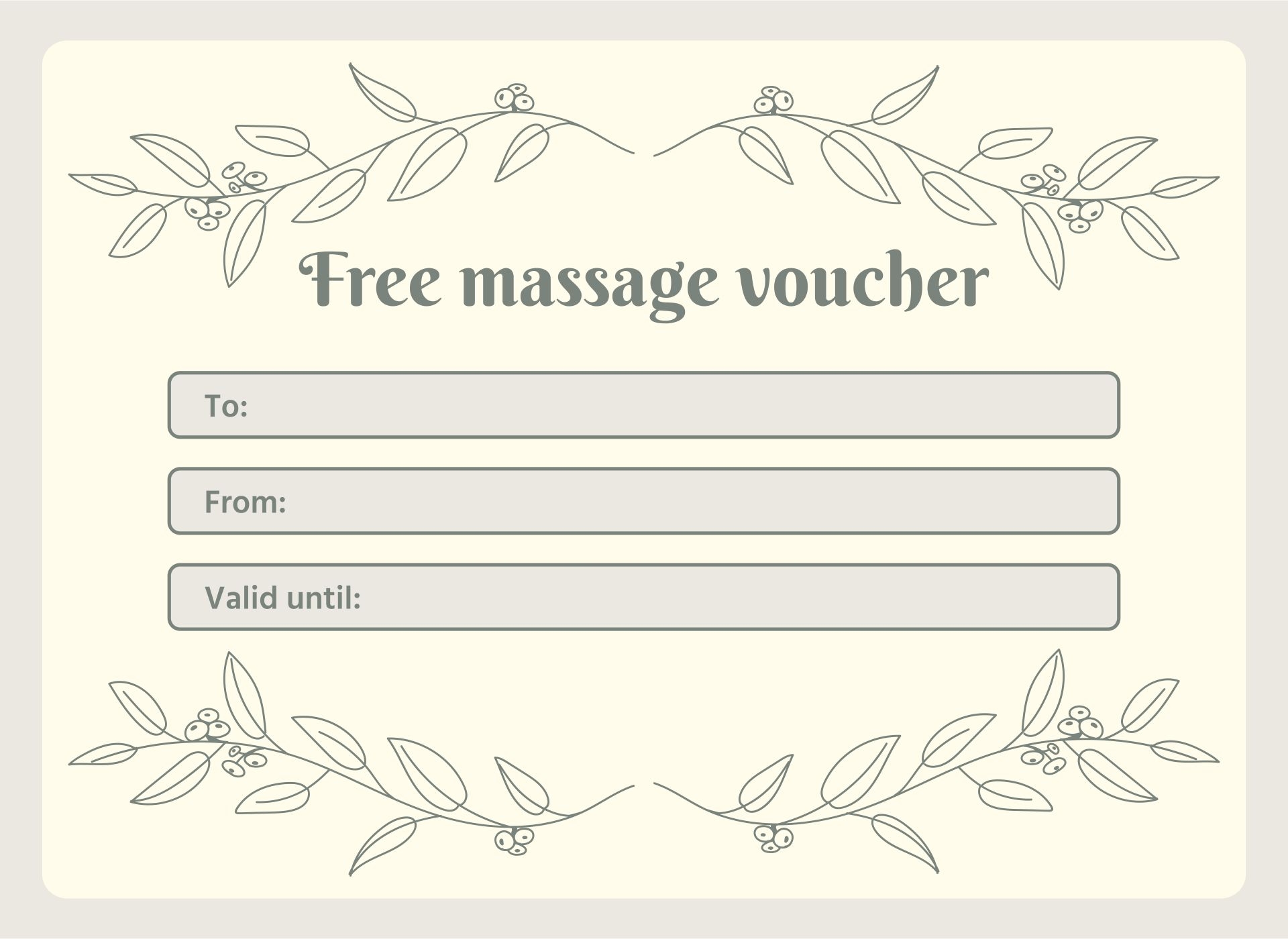 10 Best Printable Massage Gift Certificate Template Printablee