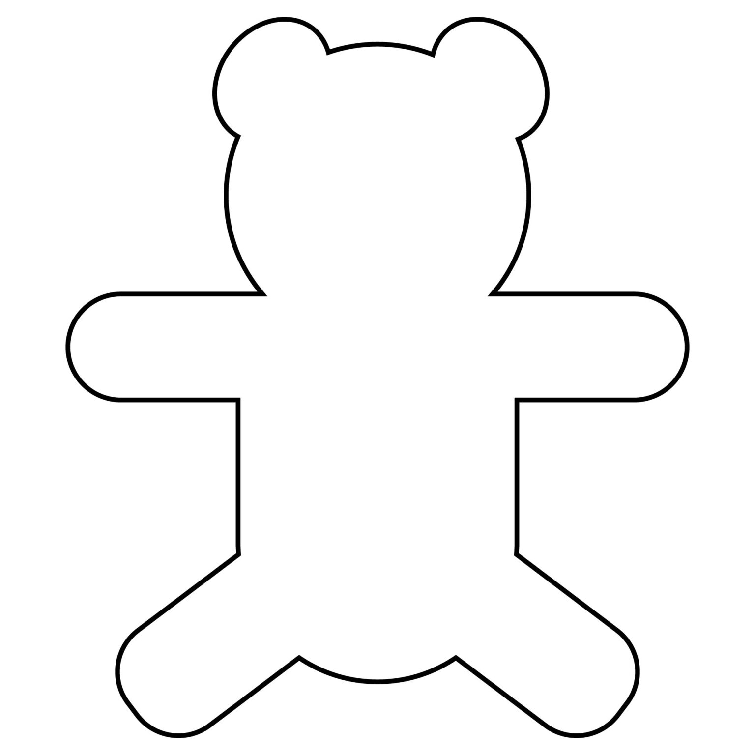 Free Printable Teddy Bear Template Printables Template Free