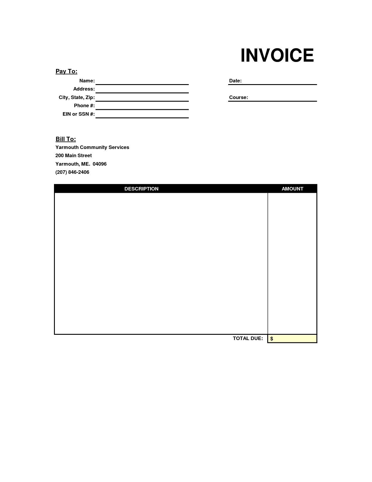Free Printable Invoice Templates Word
