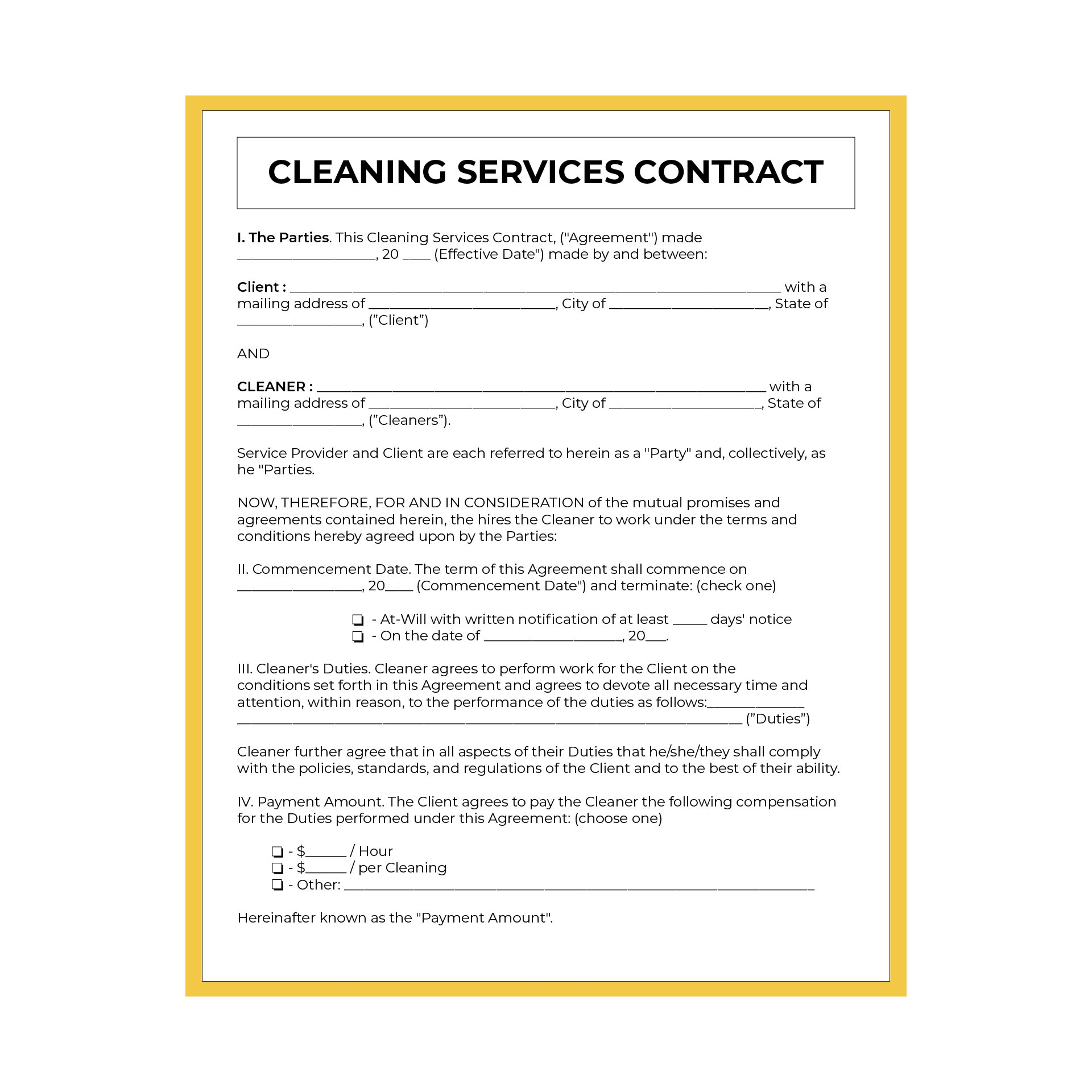 11 Best Free Printable Cleaning Business Forms Printablee