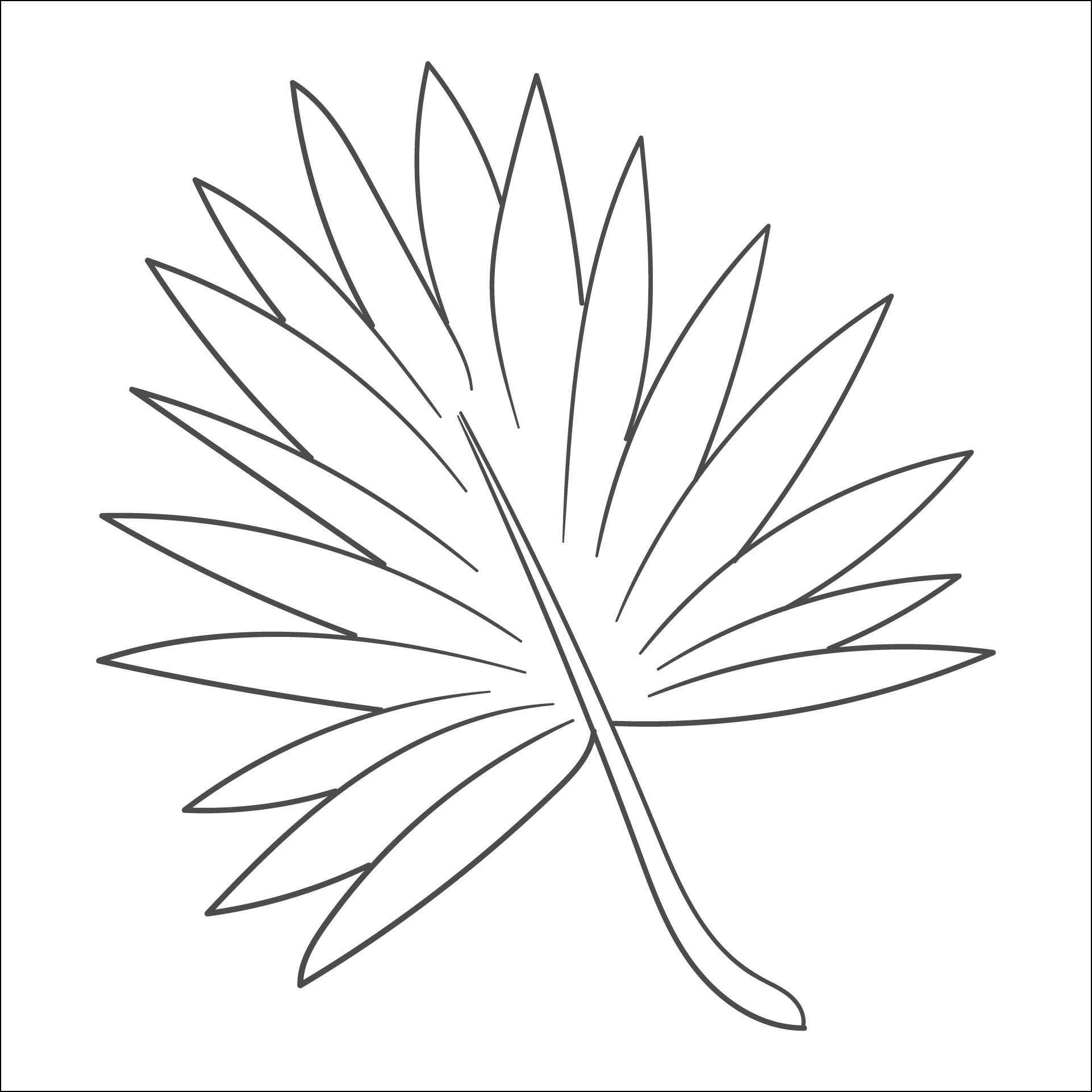 Cut Out Palm Leaf Template Printable