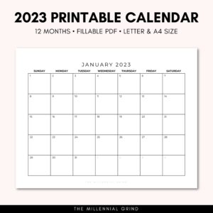 2023 Calendar Printable 2023 Calendar Template 2023 Etsy de