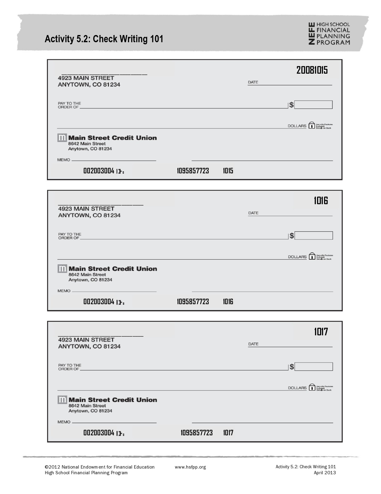 Downloadable Printable Fillable Blank Check Template
