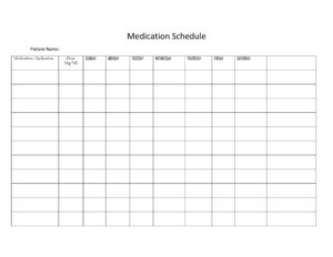 40 Great Medication Schedule Templates Medication Calendars