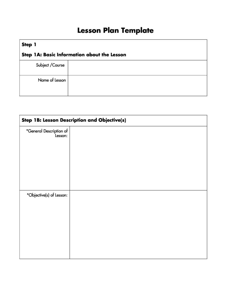 Free Printable Lesson Plan Template - Printables Template Free