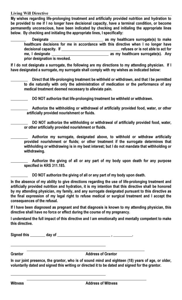 Free Printable Living Will Template Printables Template Free Free Printable Living Will Template Printables Template Free
