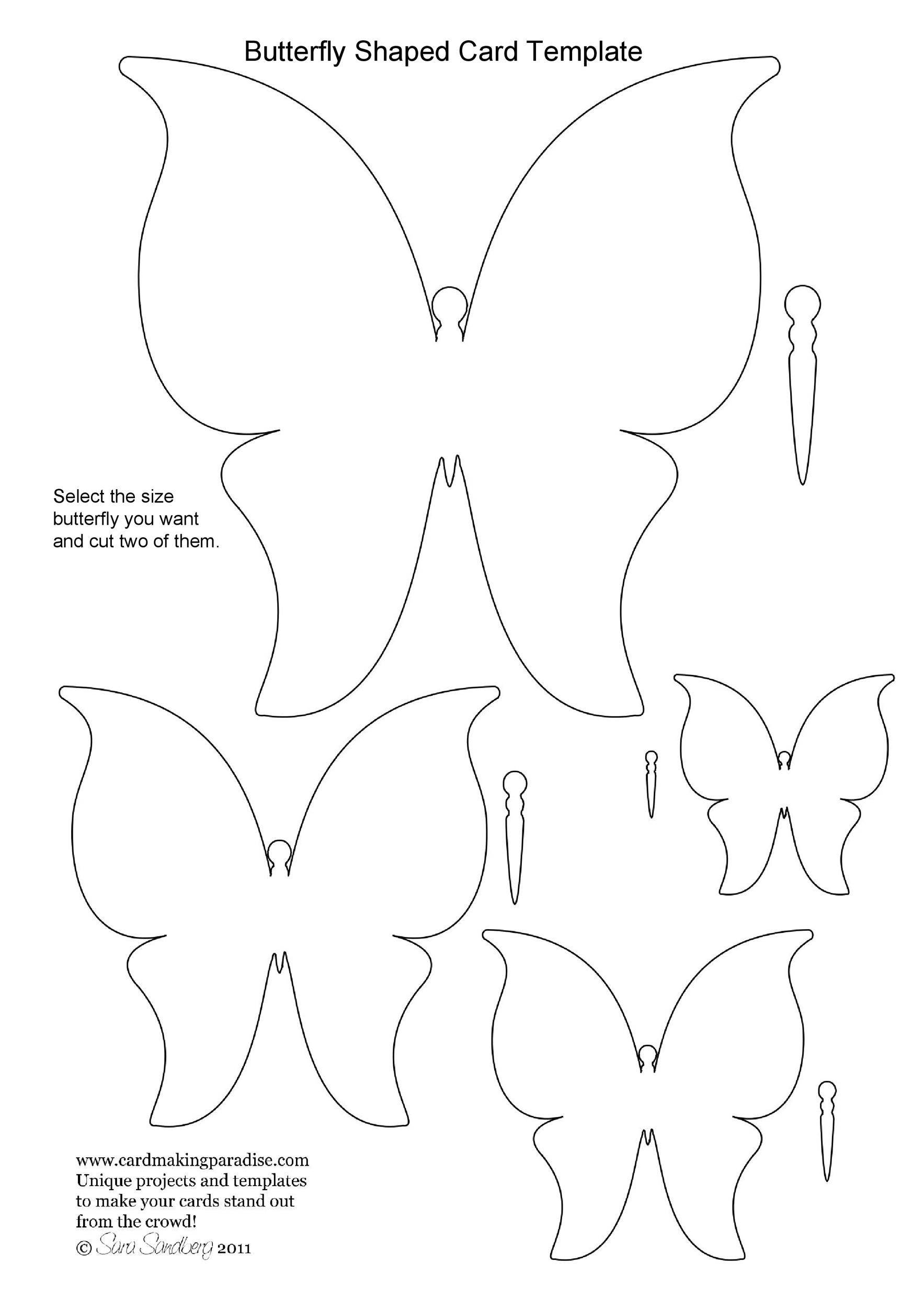 Printable Butterfly Template Cut Out