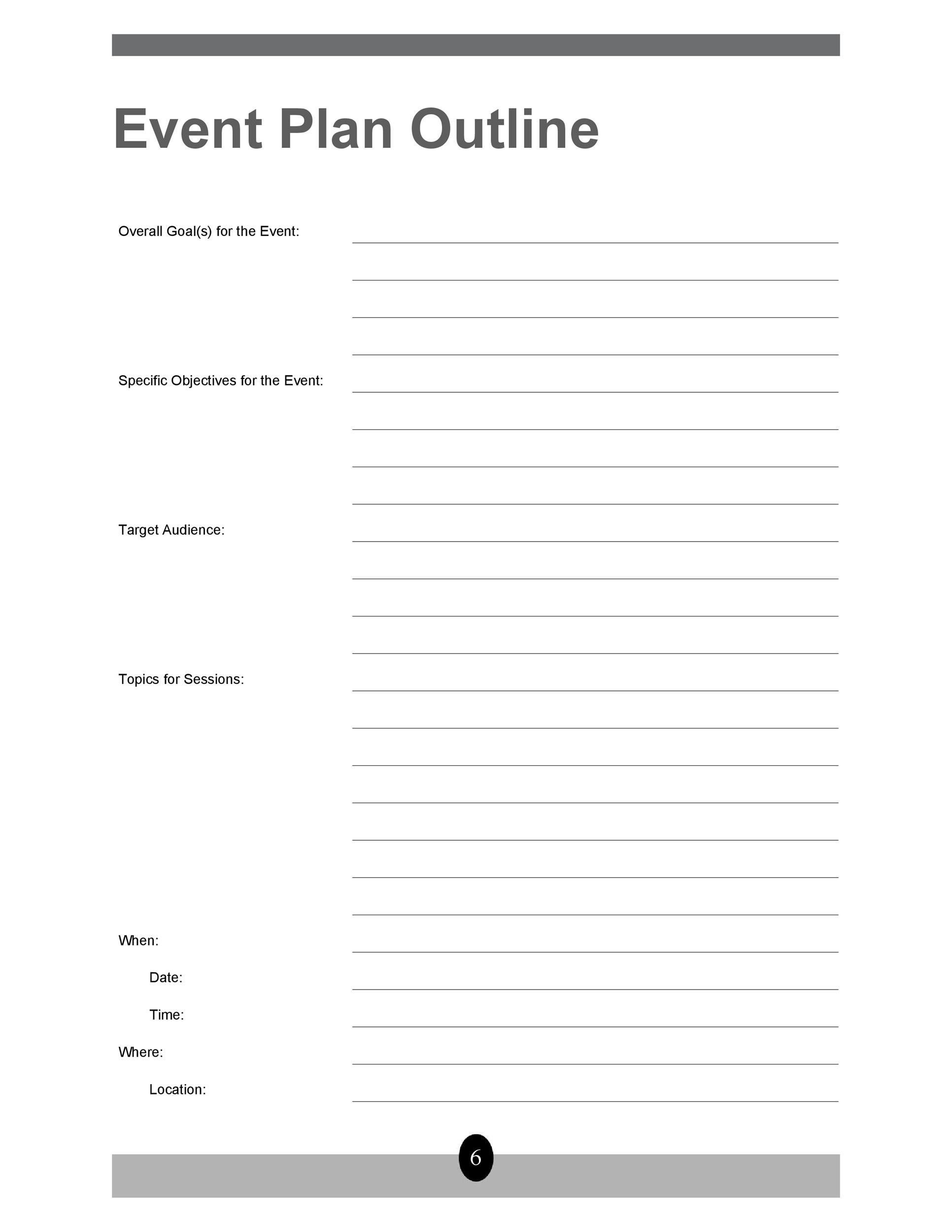Printable Free Event Planning Template