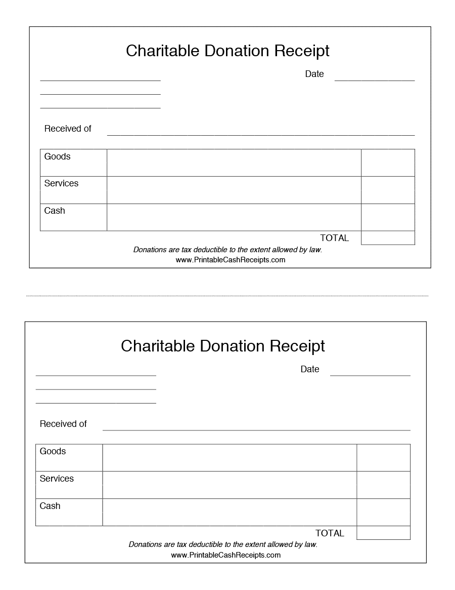6 Free Donation Receipt Templates Word Excel Formats
