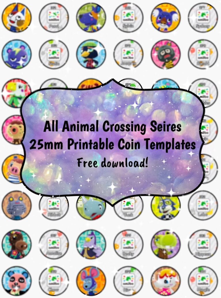 Printable Animal Crossing Amiibo Coin Template Printables Template Free
