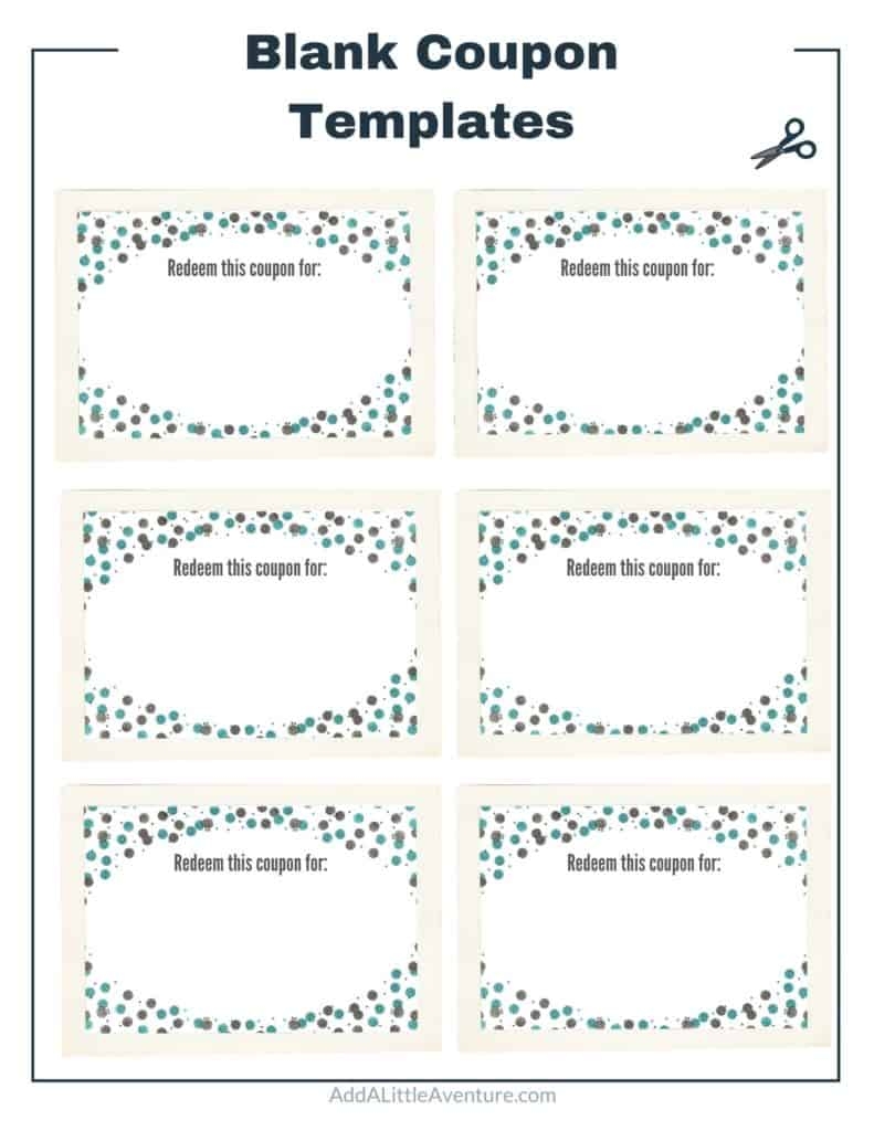 Blank Coupon Templates Free Printables Add A Little Adventure