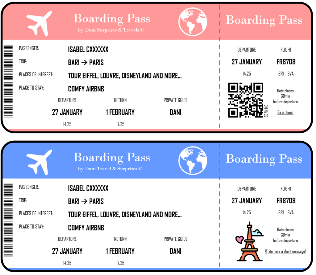 Customizable Free Printable Airline Ticket Template - Printables ...