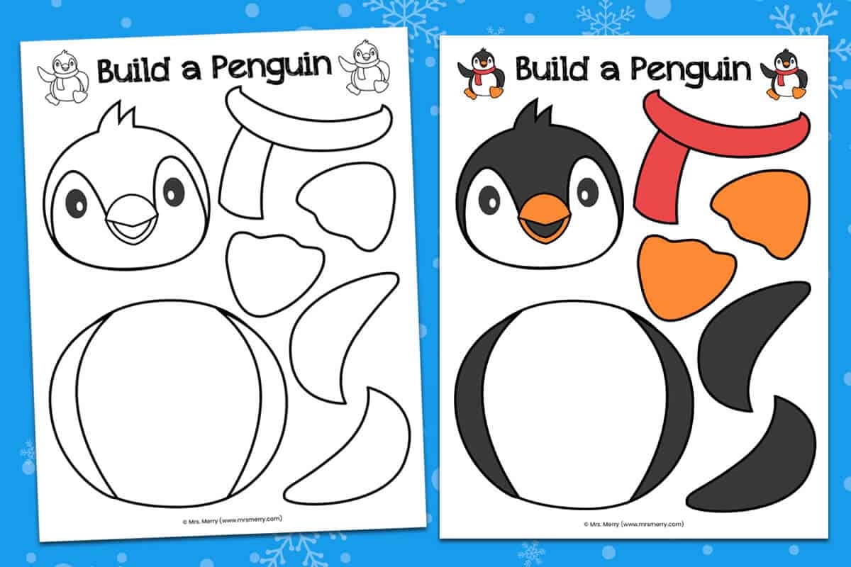 Printable Cut Out Penguin Template - Printables Template Free