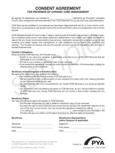 Chronic Care Management Consent Form Fill Online Printable Fillable Blank PdfFiller