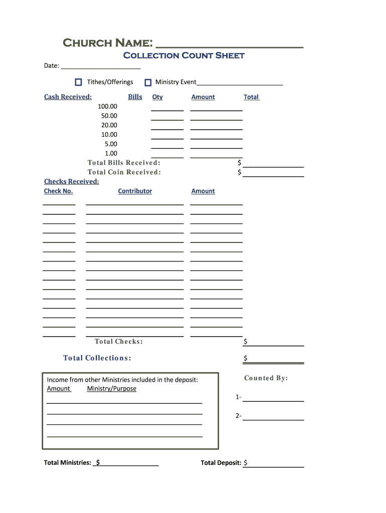Church Offering Accounting Forms Fill Out Sign Online DocHub
