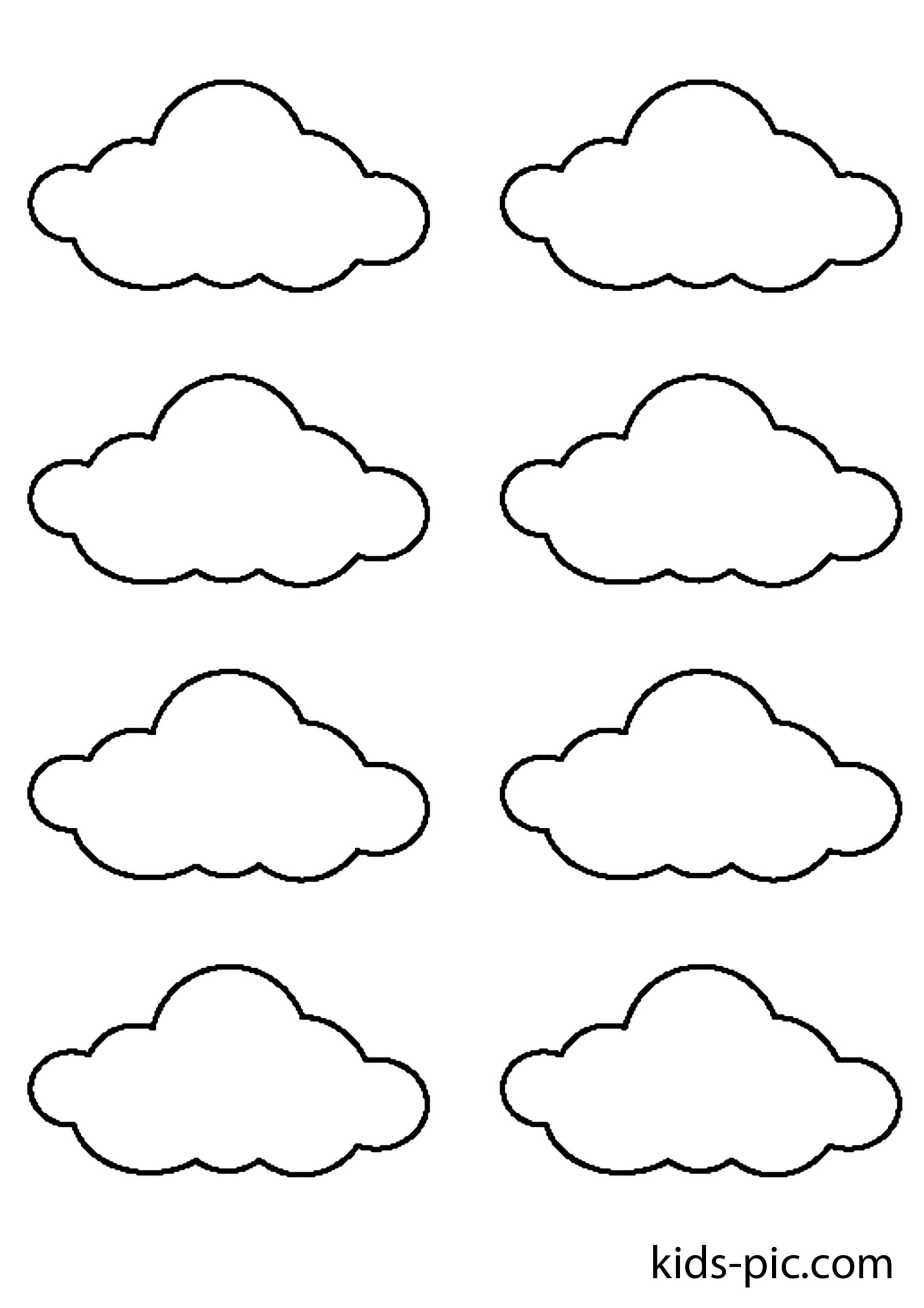 Cut Out Printable Cloud Template