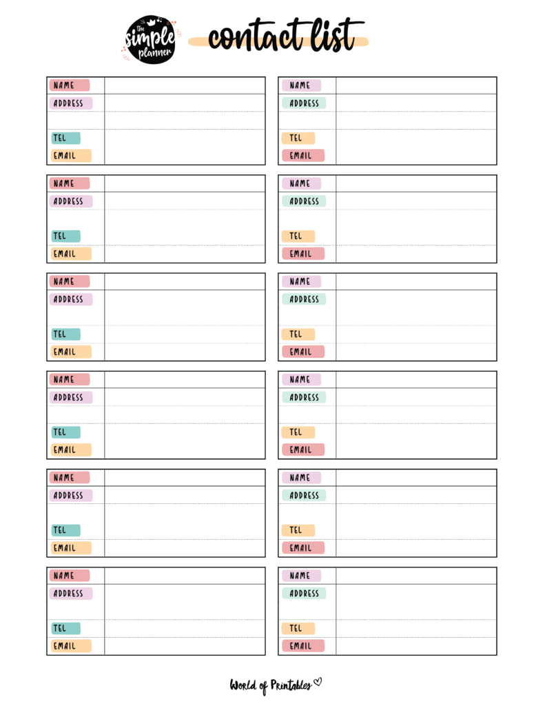 Printable Name And Phone Number Template Printables Template Free Printable Name And Phone Number Template Printables Template Free