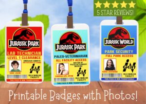 Dinosaur Park ID Badge Name Photo Tag Dinosaur Park Prop For Etsy de