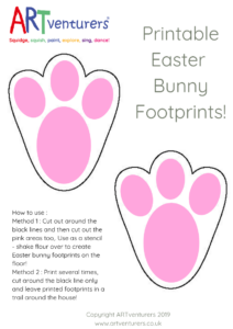 Easter Bunny Footprint Stencil Template