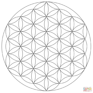 Flower Of Life Mandala Coloring Page Free Printable Coloring Pages