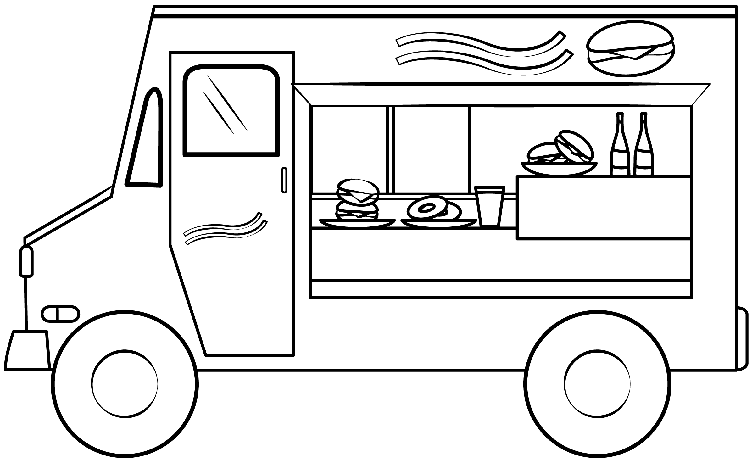 Food Truck Printable Template Free Printable Papercraft Templates
