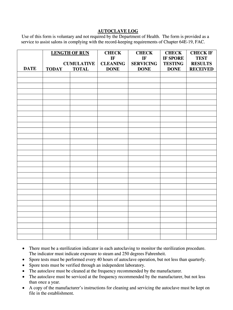 Form Spore Testing On Autoclave Fill Out Sign Online DocHub