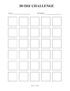 Free Challenge Tracker Printable With 30 100 Day Pages