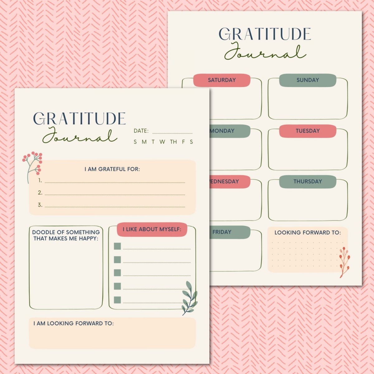 Printable Daily Gratitude Journal Template - Printables Template Free