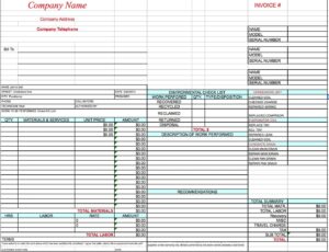 Free HVAC Repair Service Invoice Template PDF WORD EXCEL