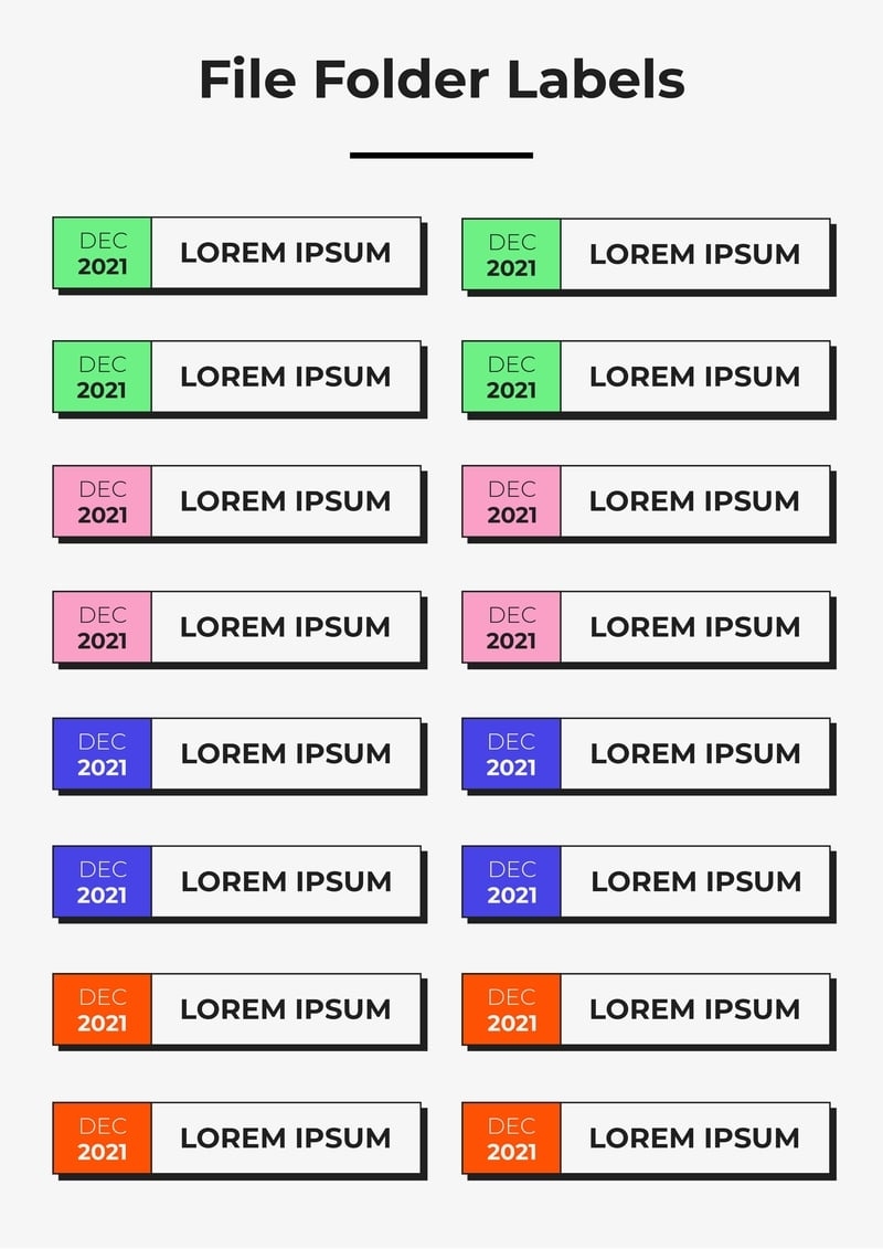 Free Printable File Folder Labels Template Printables Template Free