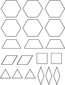 Free Pattern Block Template PDF 384KB 1 Page s Pattern Block Templates Pattern Blocks Free Pattern Block Printables