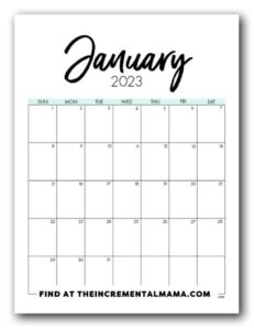 Free Printable 2023 Calendar Printable PDF Template