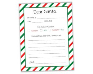 Free Printable Dear Santa Letter Template For Kids The Craft at Home Family