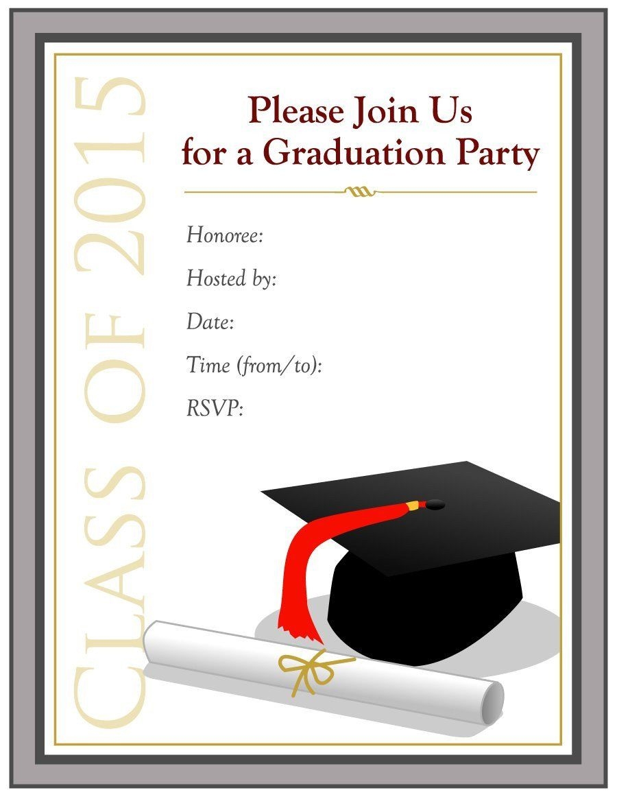Free Printable Template Free Graduation Invitations