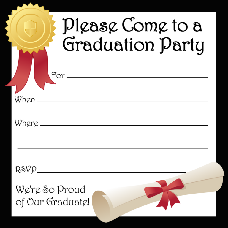 Free Printable Template Free Graduation Invitations - Printables ...