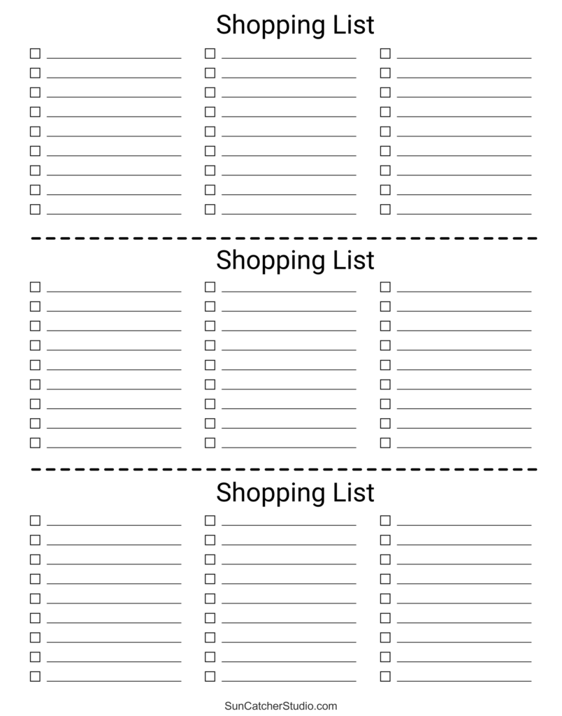 Free Printable Shopping List Template - Printables Template Free