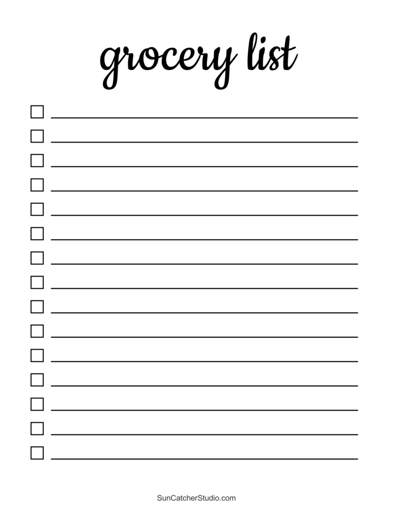 Free Grocery List Template Printable - Printables Template Free