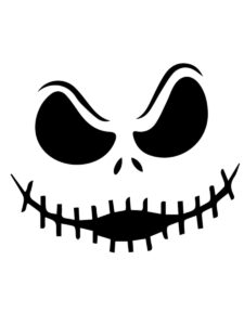 Free Printable Jack Skellington Facestencils And Templates