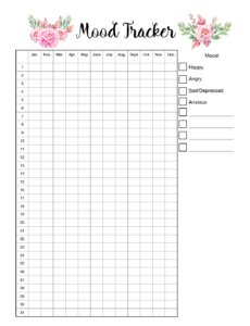 Free Printable Mood Trackers 4 Designs Bullet Journal Mood Mood Tracker Bullet Journal Ideas Pages