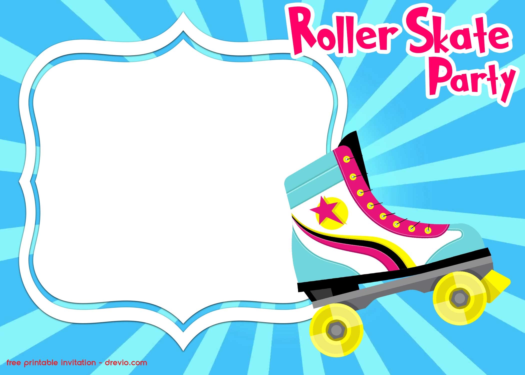 Free Printable Roller Skate Template