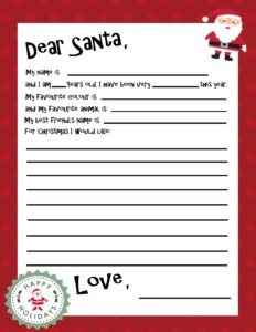Free Printable Santa Letter Template Christmas Letter Template Christmas Letter Template Free Santa Letter Template