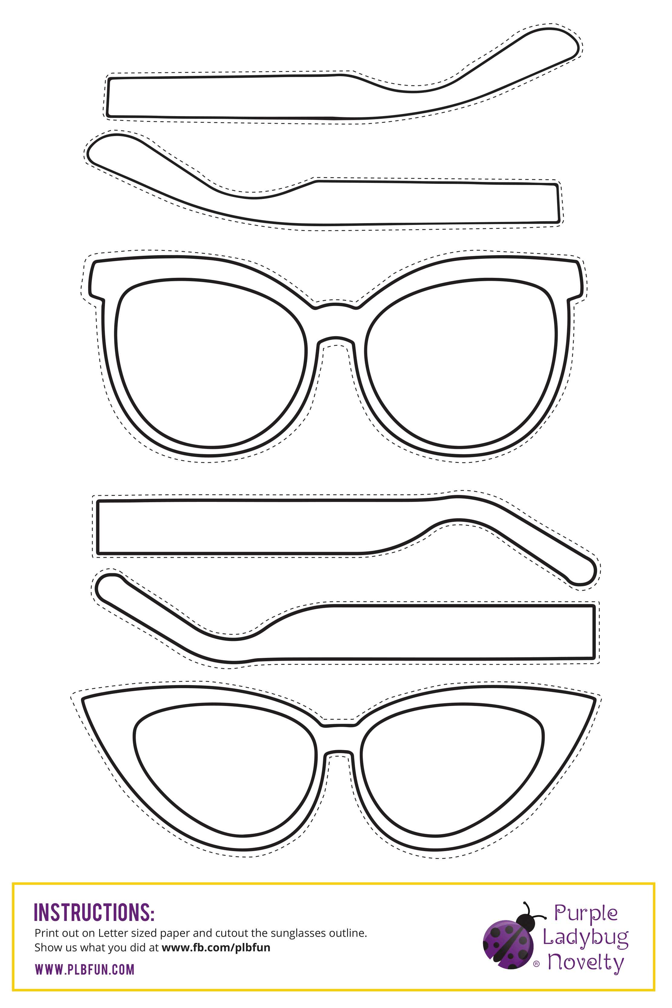 Free Printable Glasses Template Printable
