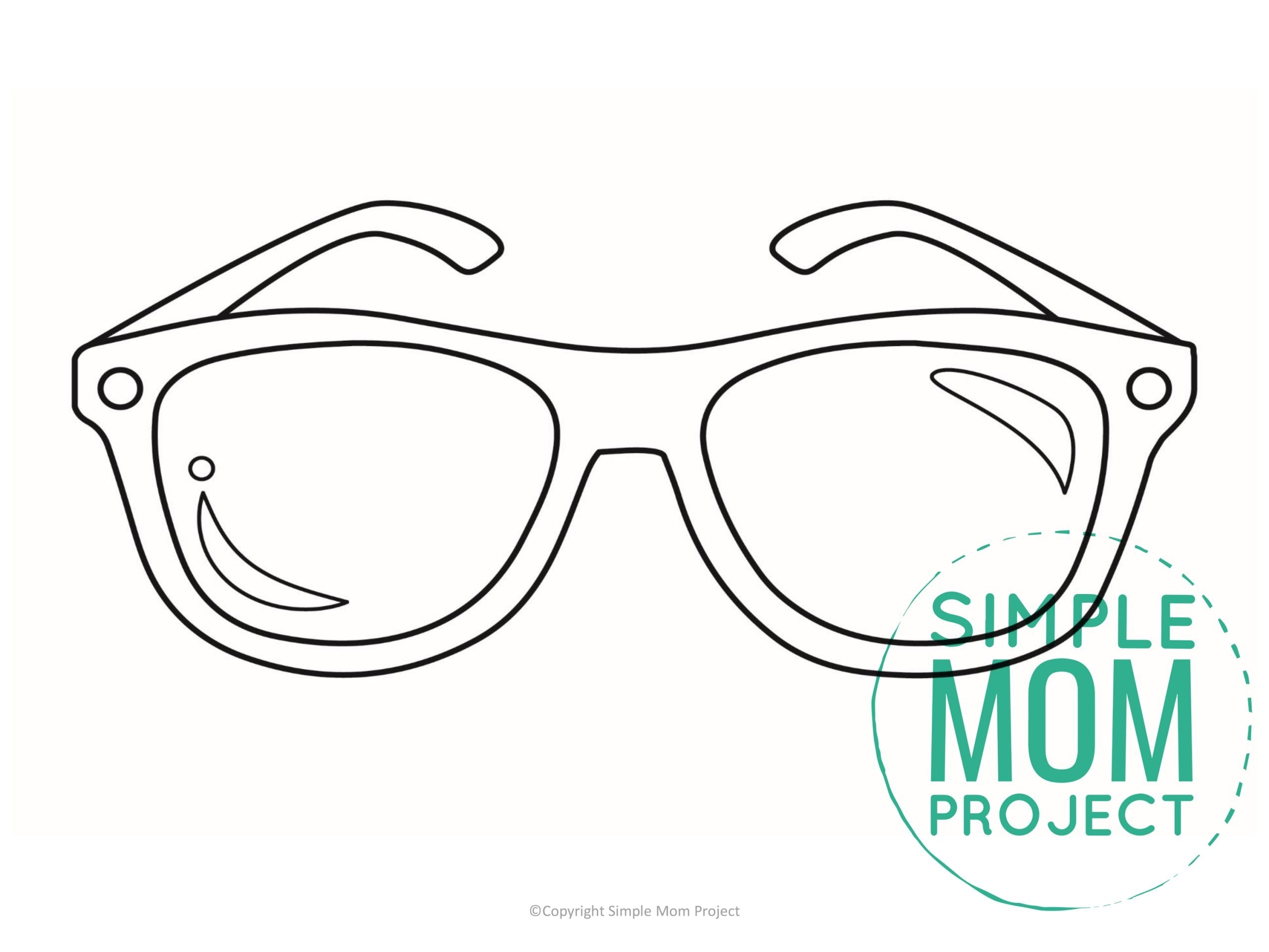 Free Printable Sunglasses Template Simple Mom Project
